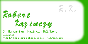 robert kazinczy business card